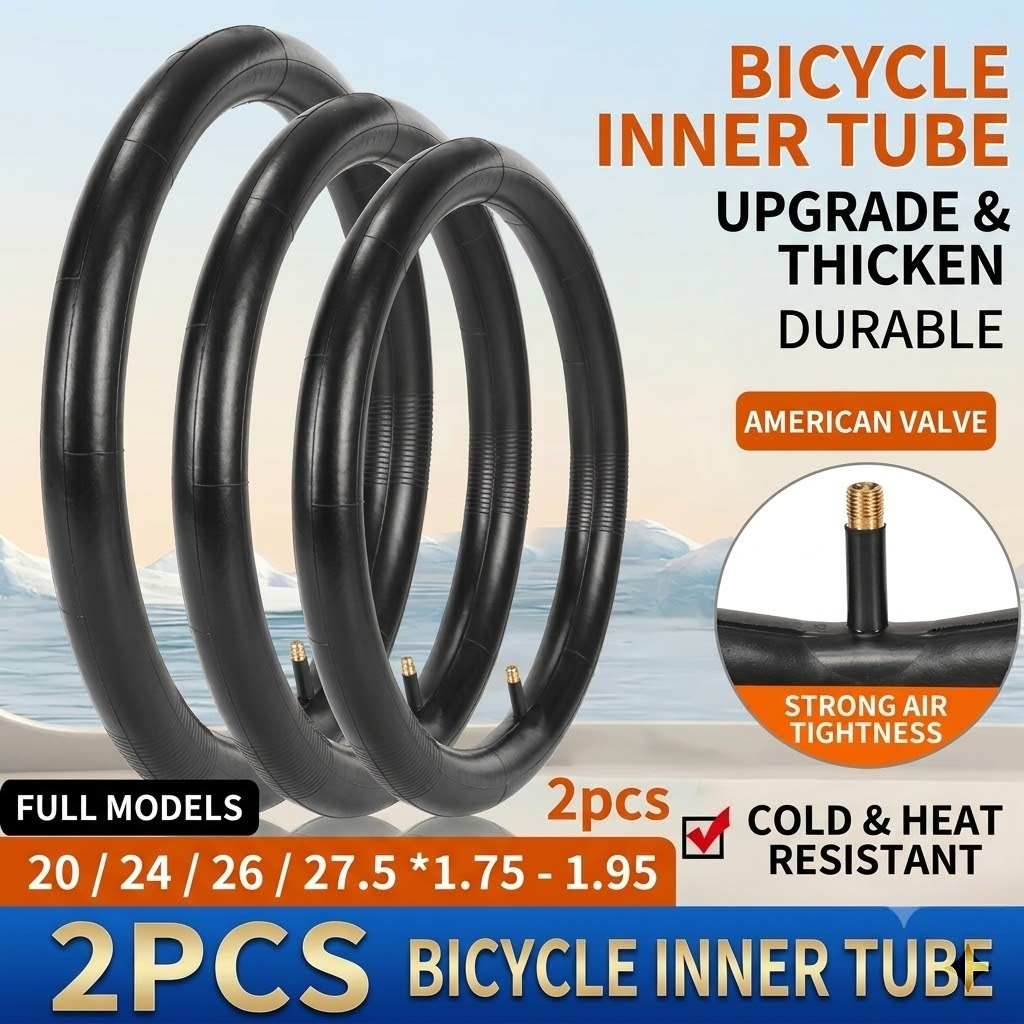 Mountain Biking Tube - 2Pcs Bicycle Inner Tube 20 24