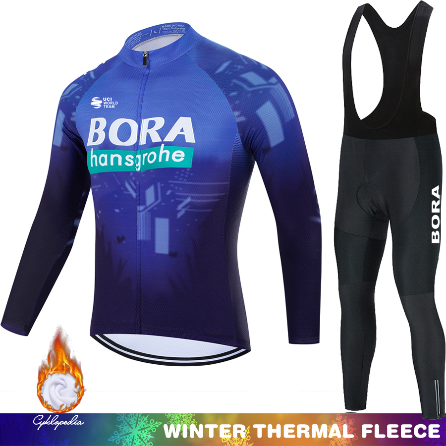 Mountain Biking Uci - Men's Cycling Set Winter Thermal Fleece