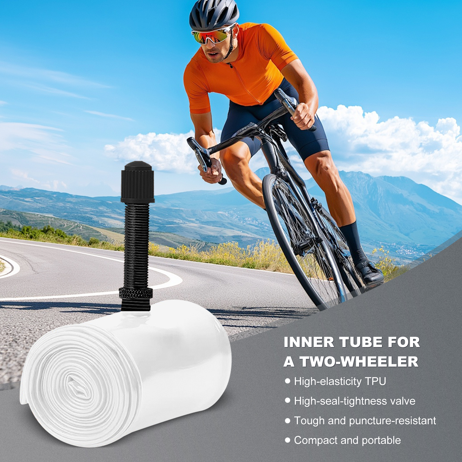 TPU Road Bike Inner Tube with  - Mountain Biking Tube avis et prix