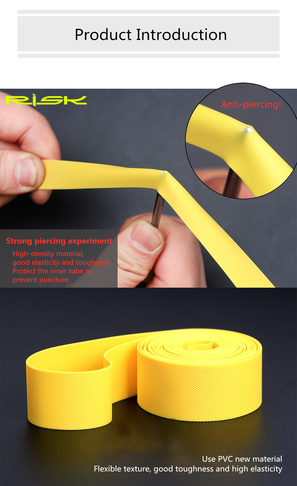 2pcs RISK Bicycle Rim Strip Ti - Mountain Biking Tube avis et prix
