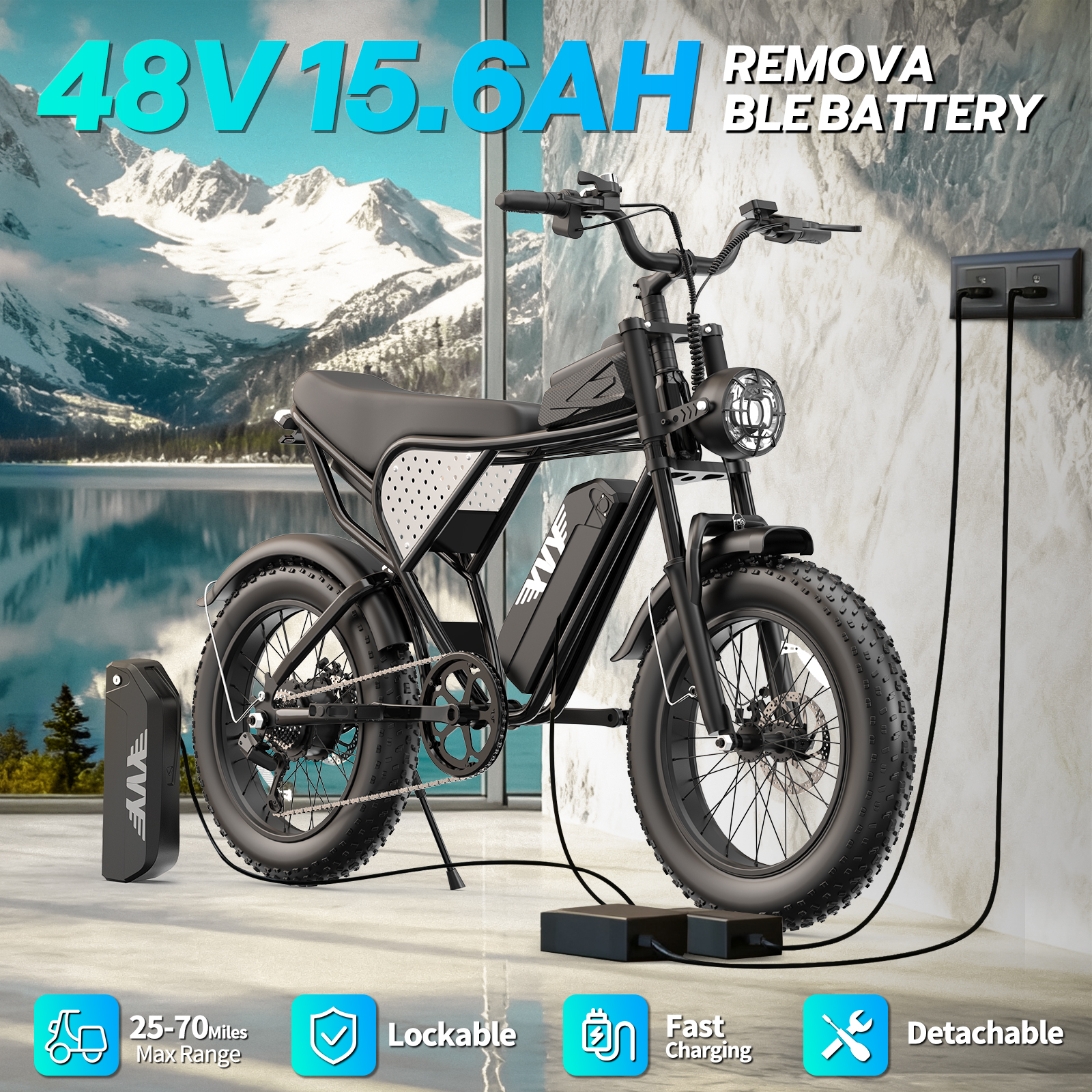YVY K20 Lite 1200W Electric Bi - Mountain Biking Trails avis et prix